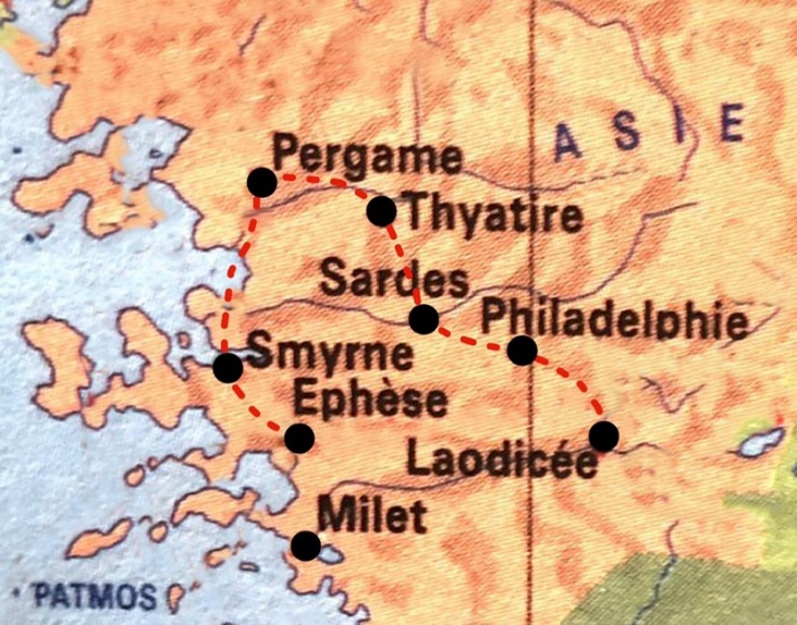 schéma des Eglises d'Asie